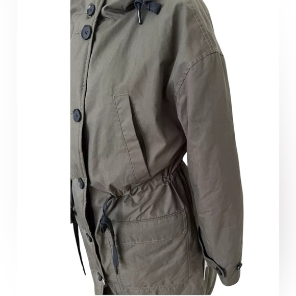 ANDREW MARC REVERSIBLE PARKA COAT QUILTED HOODED WENONAH WOMEN GREEN/BLACK SMALL - Picture 8 of 16